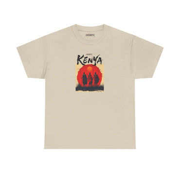 Kenya Sunset Tee — Safari Silhouette Graphic T-Shirt