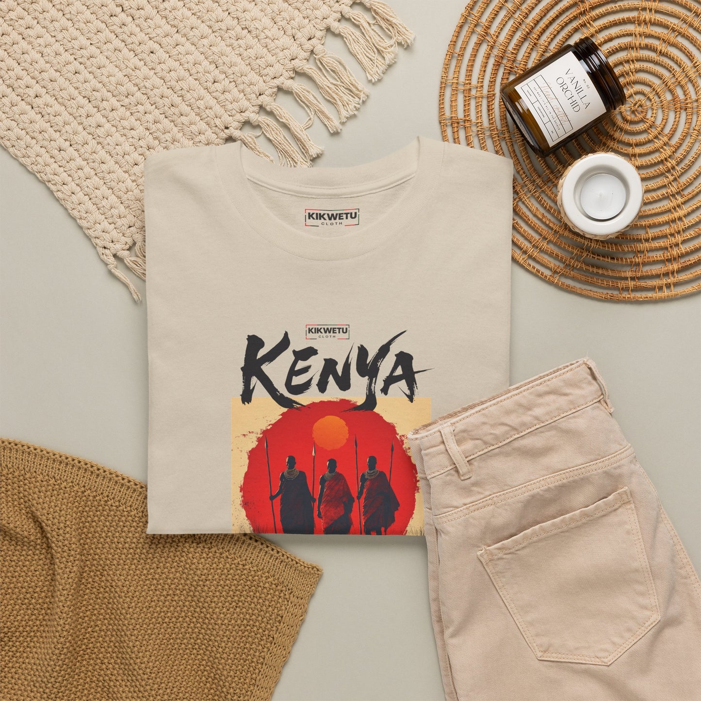 Kenya Sunset Tee — Safari Silhouette Graphic T-Shirt