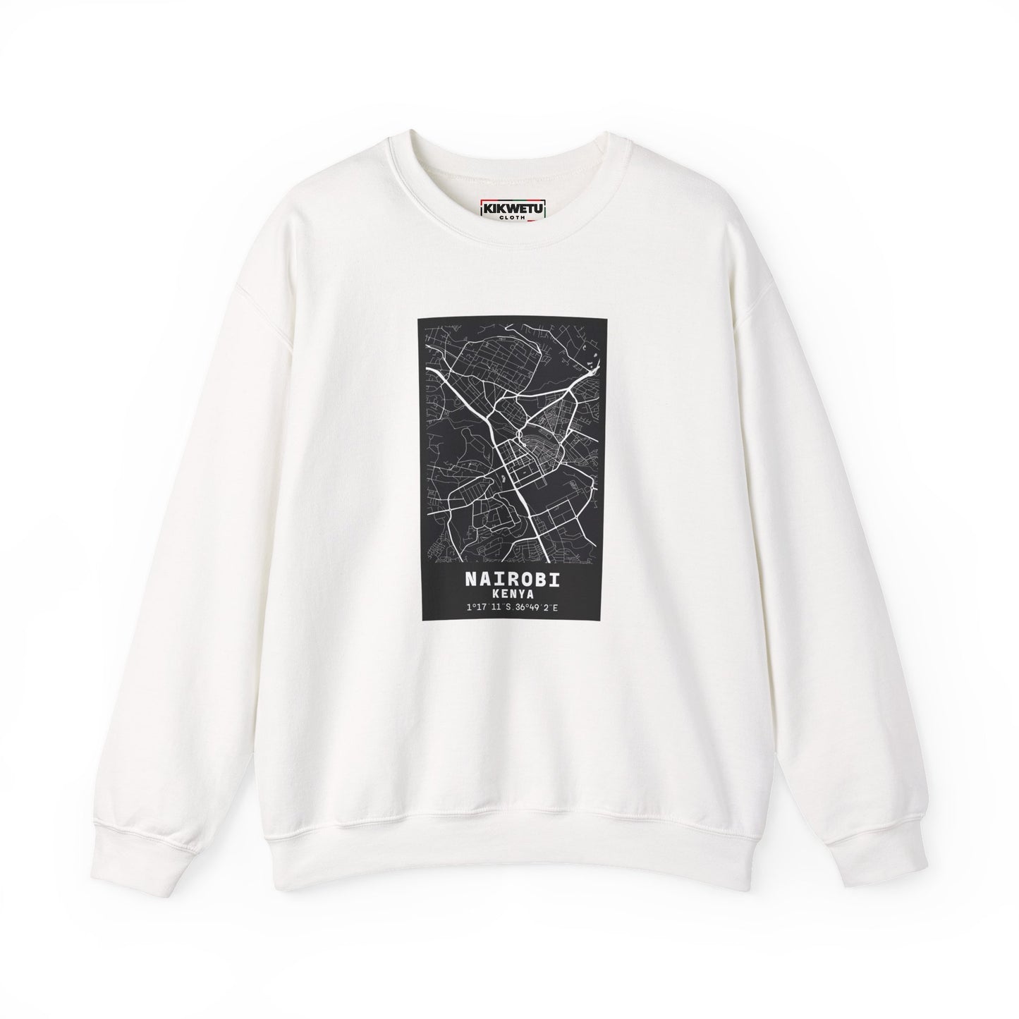 Nairobi city map Unisex Heavy Blend™ Crewneck Sweatshirt