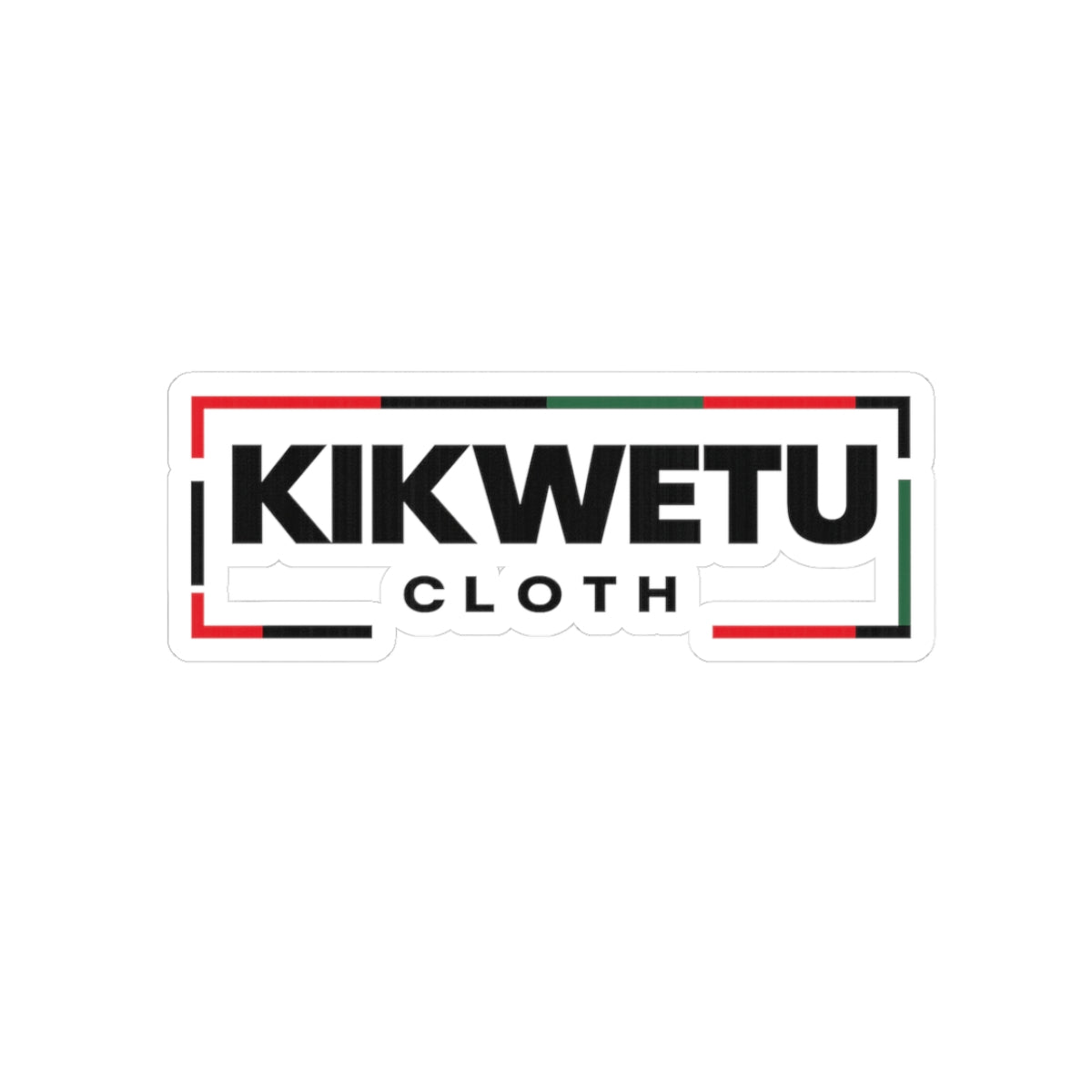 Kikwetu Cloth Logo Kiss-Cut Sticker — Durable Laptop & Gear Decal