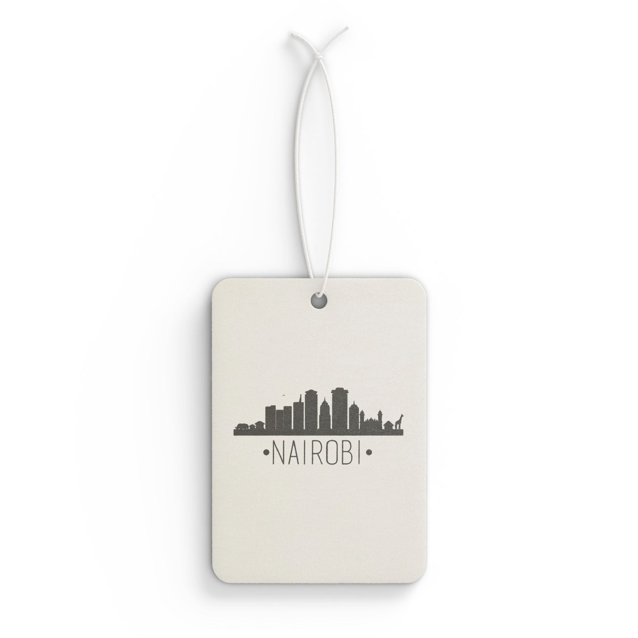 Nairobi Skyline Car Air Freshener — Cityscape Scented Ornament