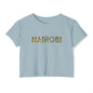 Nairobi Floral Graphic Crop Top — Women’s Festival Tee