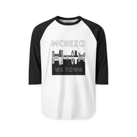 McHezo Wa Town Raglan Shirt — City Skyline Baseball Tee