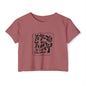 Festival Crop Top — Black Tribal Graphic "Ni God kila wakati"