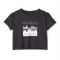Festival Crop Top — "Mchezo Wa Town" Skyline Graphic Women's Crop Tee