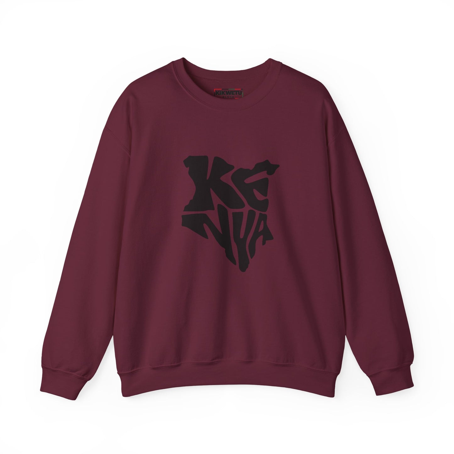 Kenya Map Typography Crewneck Sweatshirt