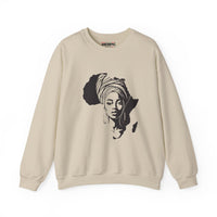African Queen Crewneck Sweatshirt — Afrocentric Africa Silhouette Design