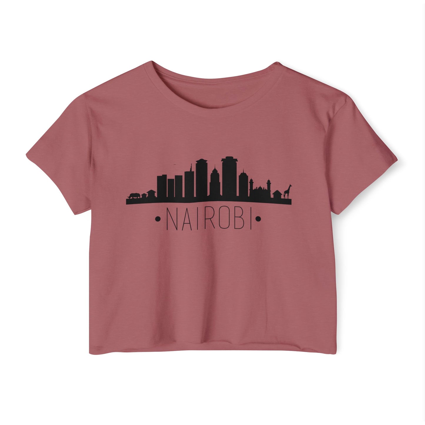 Nairobi Skyline Crop Top — Women's City Skyline Tee