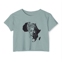 Africa Silhouette Crop Top — Afrocentric Headwrap Festival Shirt