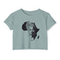 Africa Silhouette Crop Top — Afrocentric Headwrap Festival Shirt
