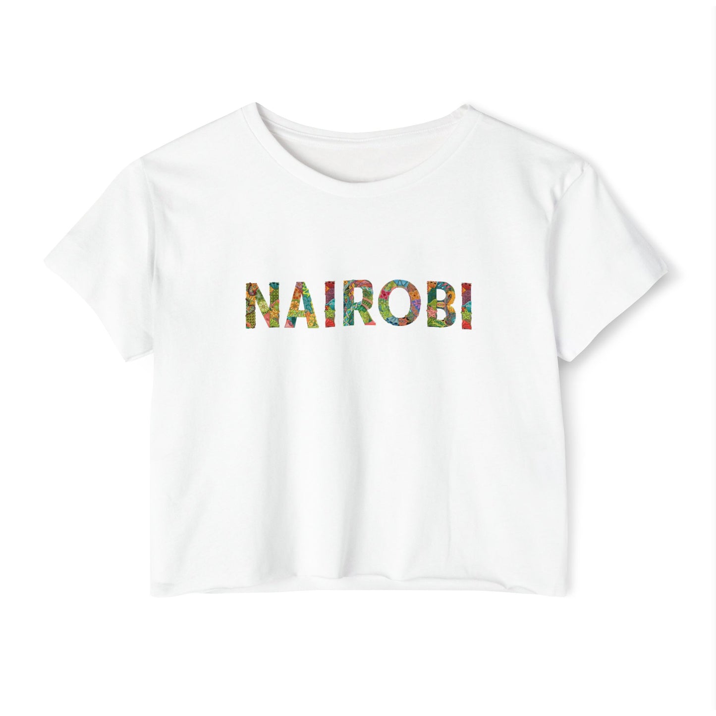 Nairobi Floral Graphic Crop Top — Women’s Festival Tee