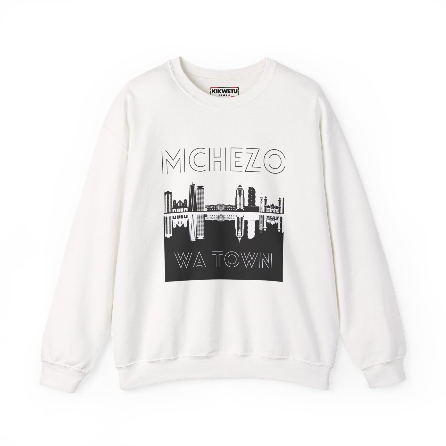 Mchezo Wa Town Crewneck Sweatshirt - Urban Skyline Graphic