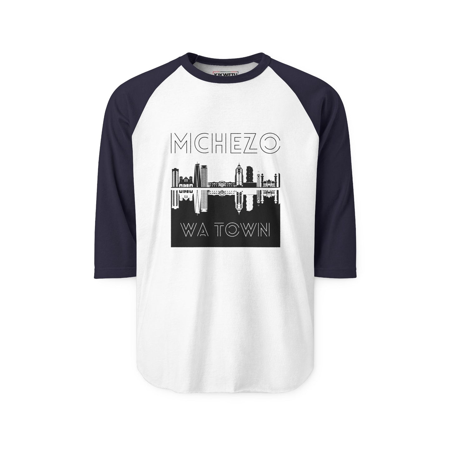 McHezo Wa Town Raglan Shirt — City Skyline Baseball Tee