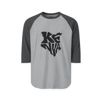 Kenya Map Raglan Shirt - Bold Typographic Kenya Baseball Tee