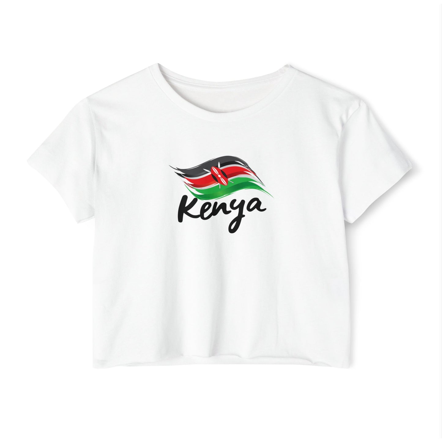 Kenya Flag Crop Top — Women's Festival Country Pride Tee