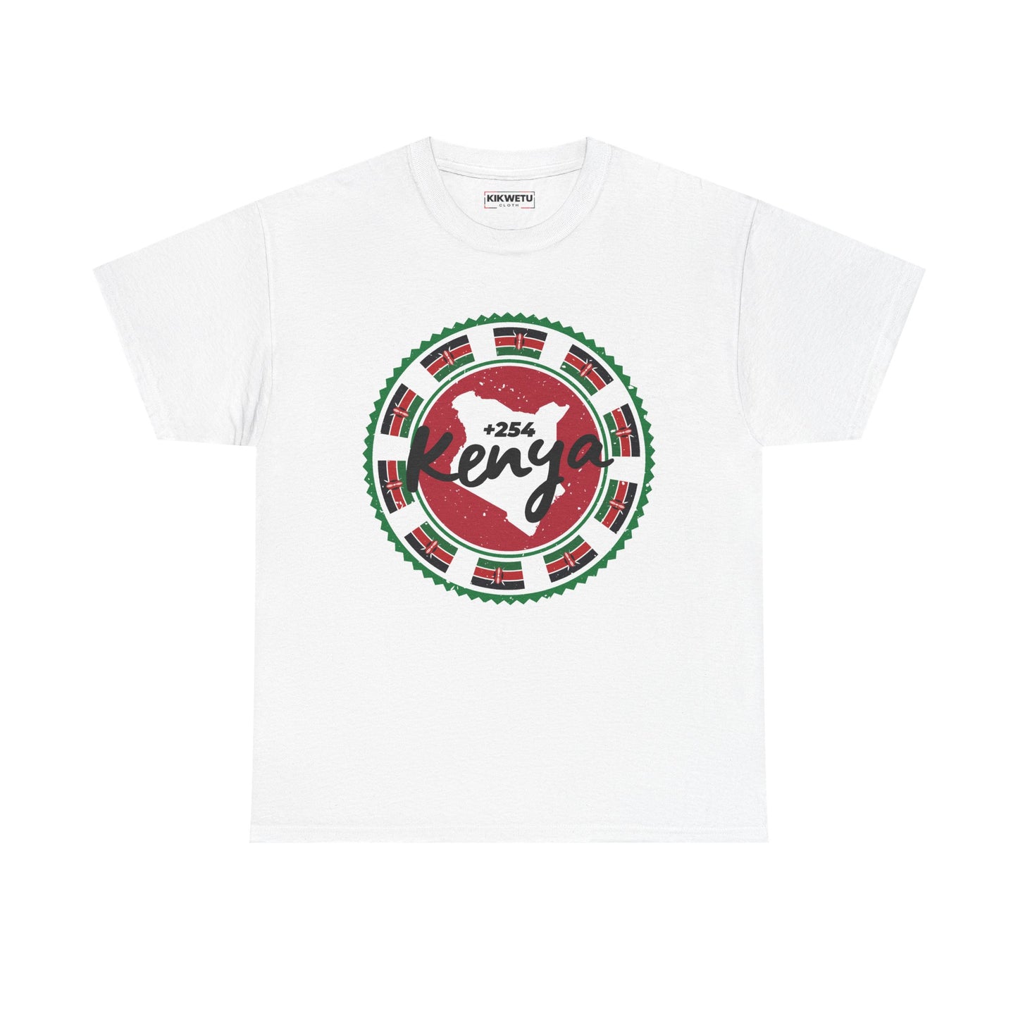 Kenya 254 Circle Graphic Tee — Kenyan Flag Emblem T-Shirt