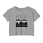Mchezo Wa Town Crop Top — Black Skyline Festival Tee