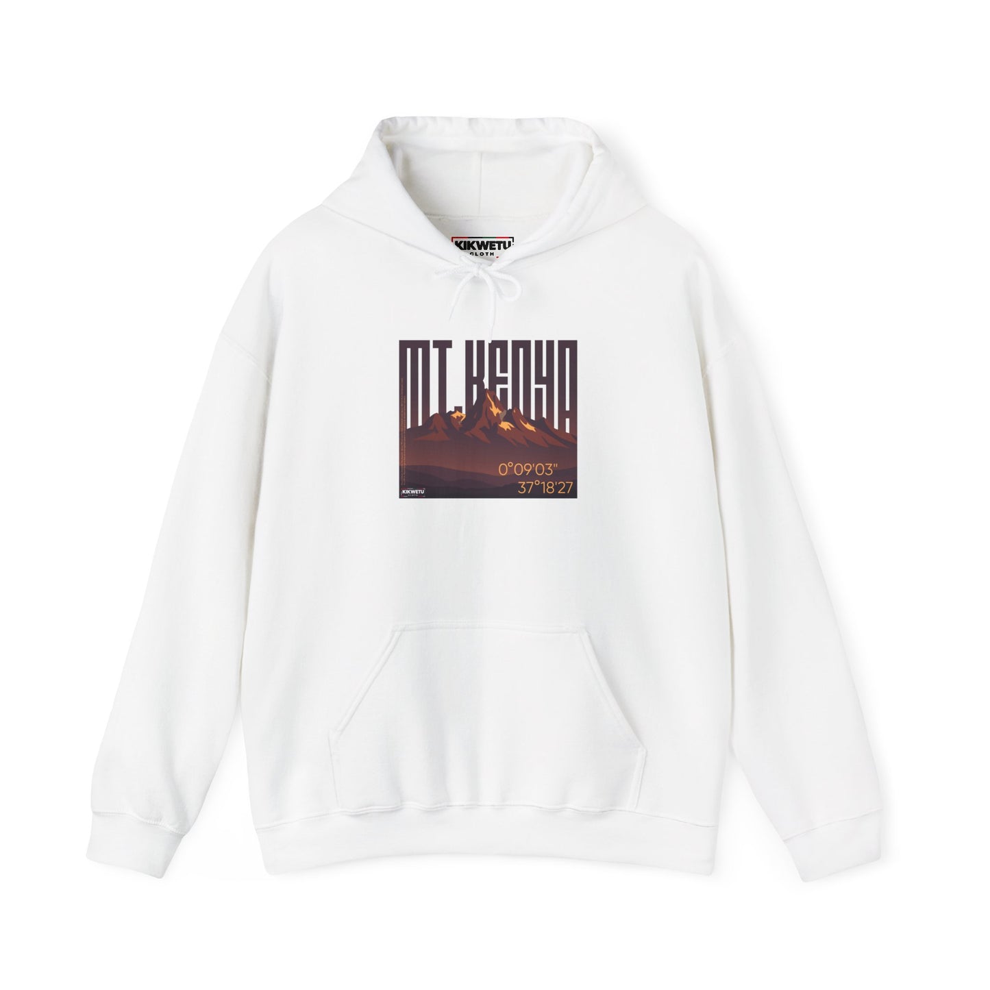 Mt. Kenya Scenic Hoodie — Vintage Sunset Mountain Graphic