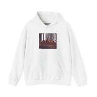 Mt. Kenya Scenic Hoodie — Vintage Sunset Mountain Graphic