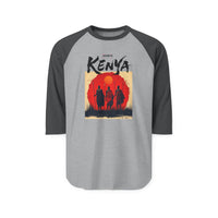 Kenya Sunset Silhouette Raglan Shirt — Maasai Warriors Travel Tee