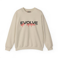 Crewneck Sweatshirt — "Evolve with Intention" Inspirational Graphic