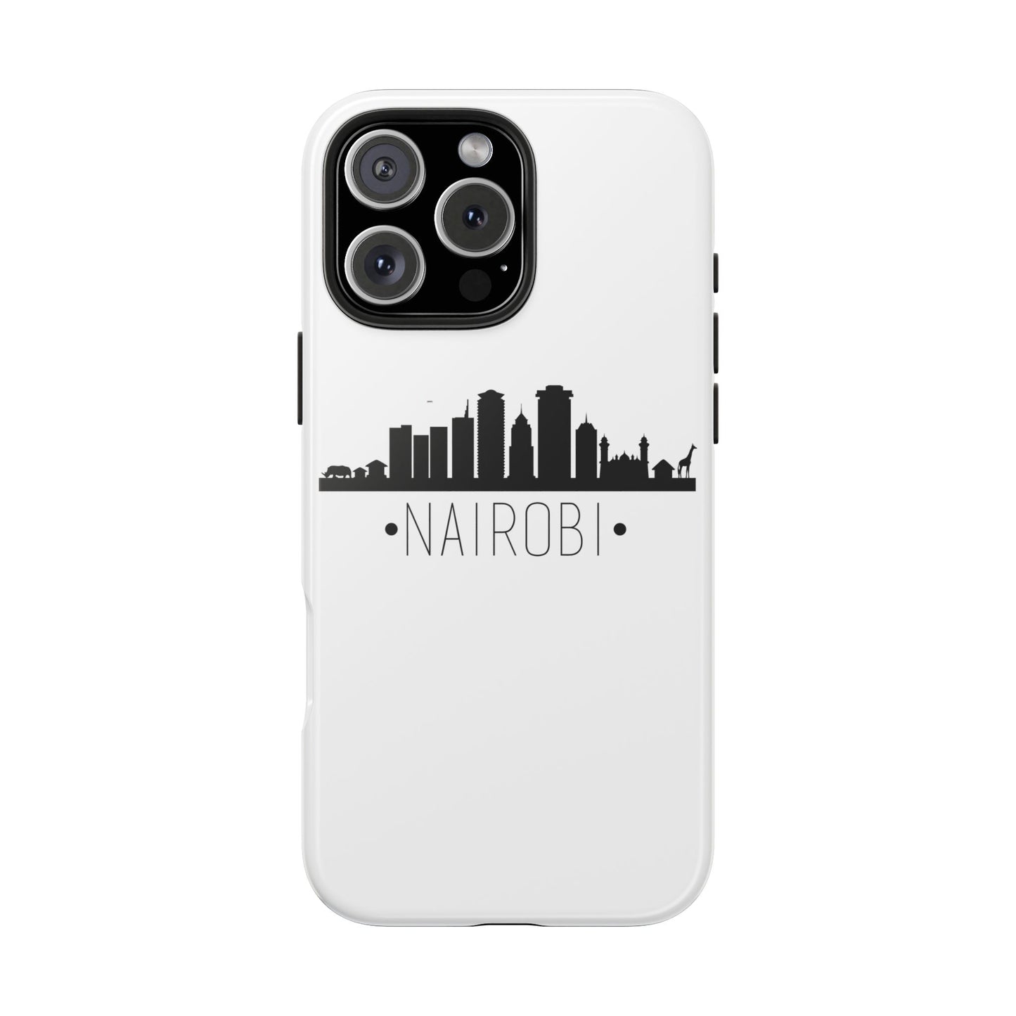 Nairobi Skyline Tough Phone Case — Minimal City Silhouette Protective Cover