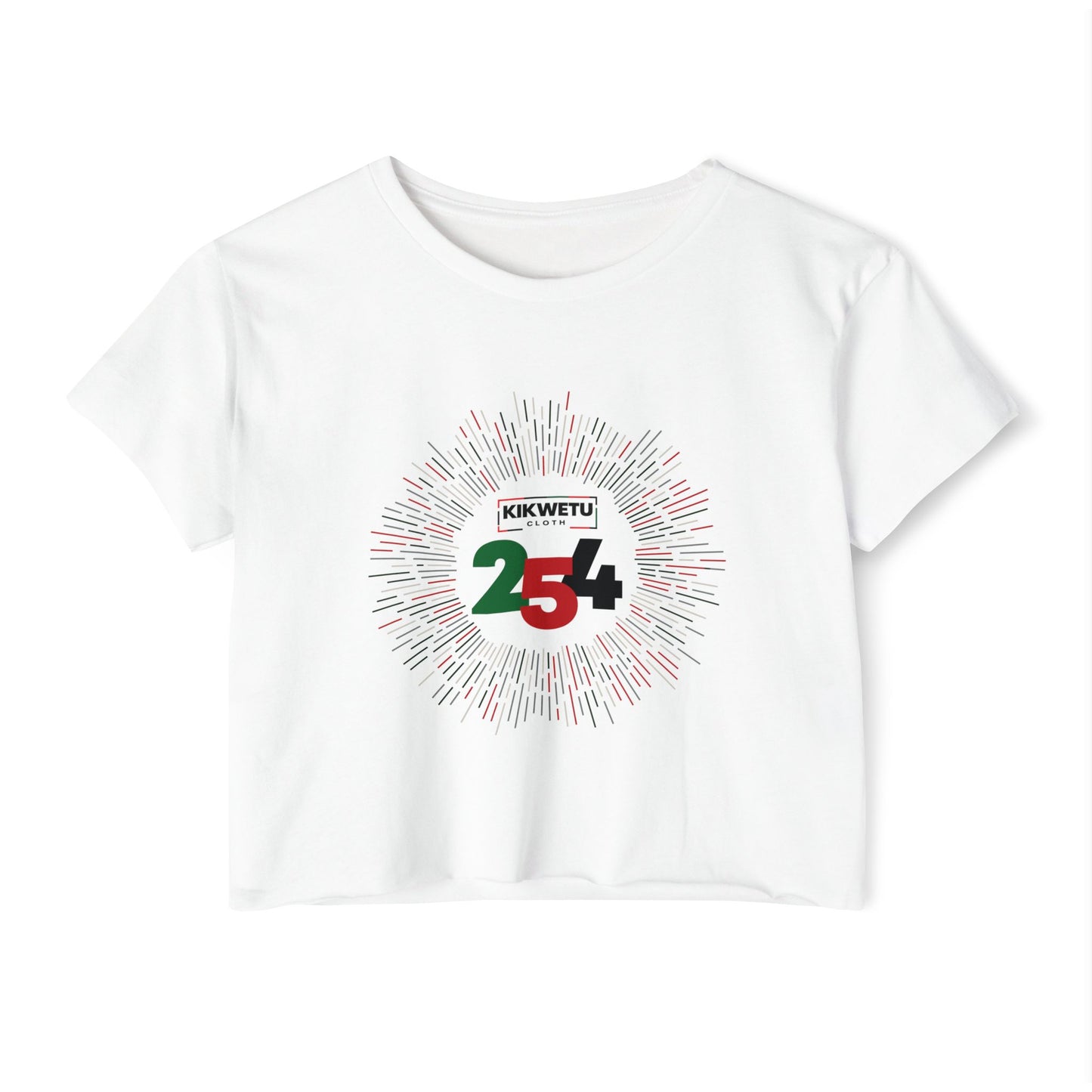Women's Crop Top — "KIKWETU 254" Kenyan Independence Festival Tee