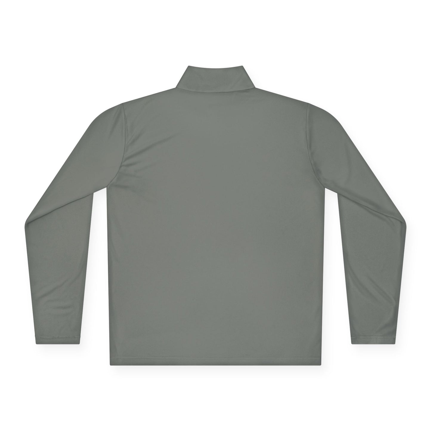 Quarter-Zip Pullover - Minimal '345' Embroidered Logo, White Casual Pullover
