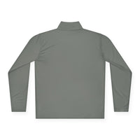 Quarter-Zip Pullover - Minimal '345' Embroidered Logo, White Casual Pullover
