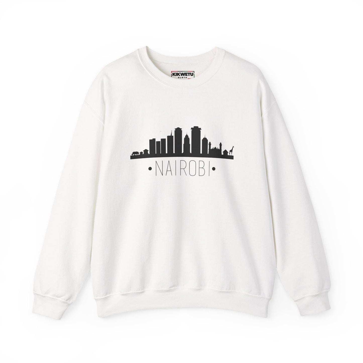 Nairobi Skyline Crewneck Sweatshirt — Minimal Cityscape Travel Pullover
