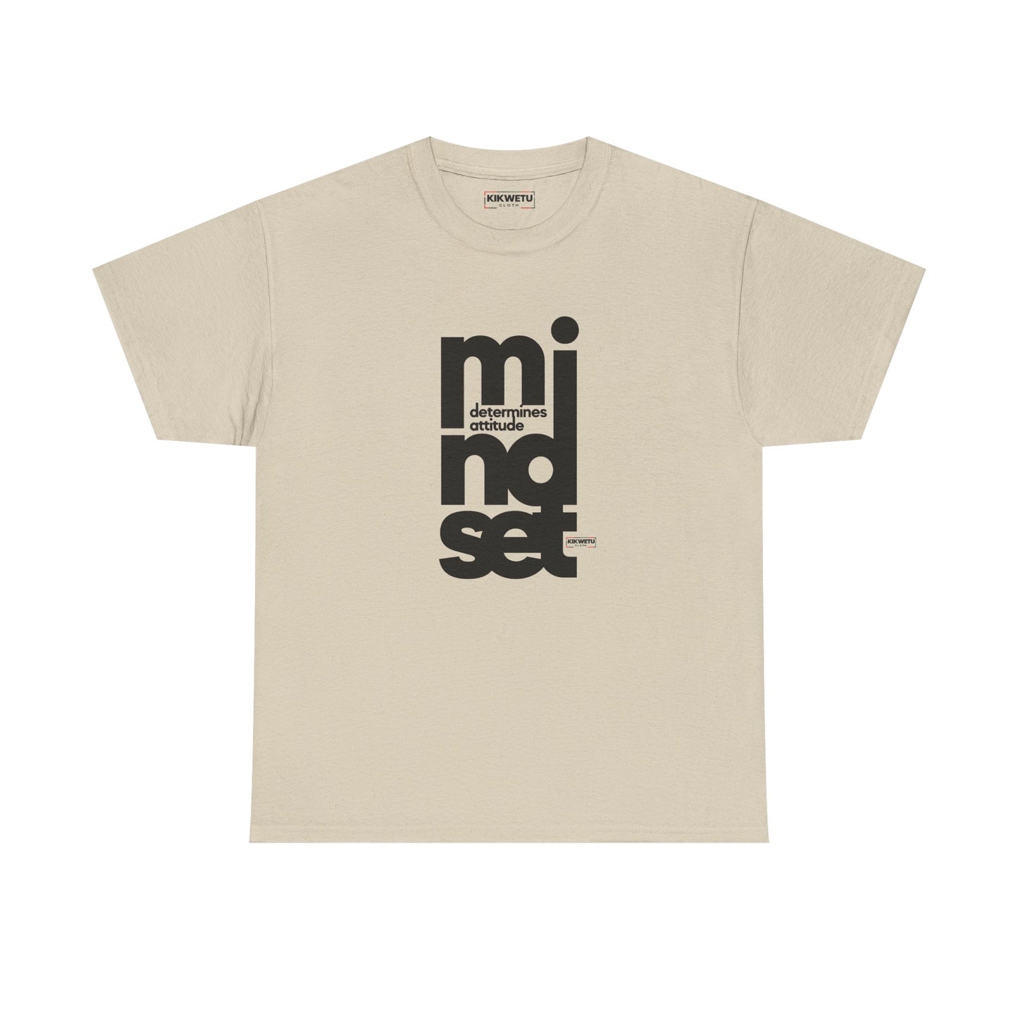 Mindset Graphic Tee — Minimal Vertical "mindset" Typography Shirt