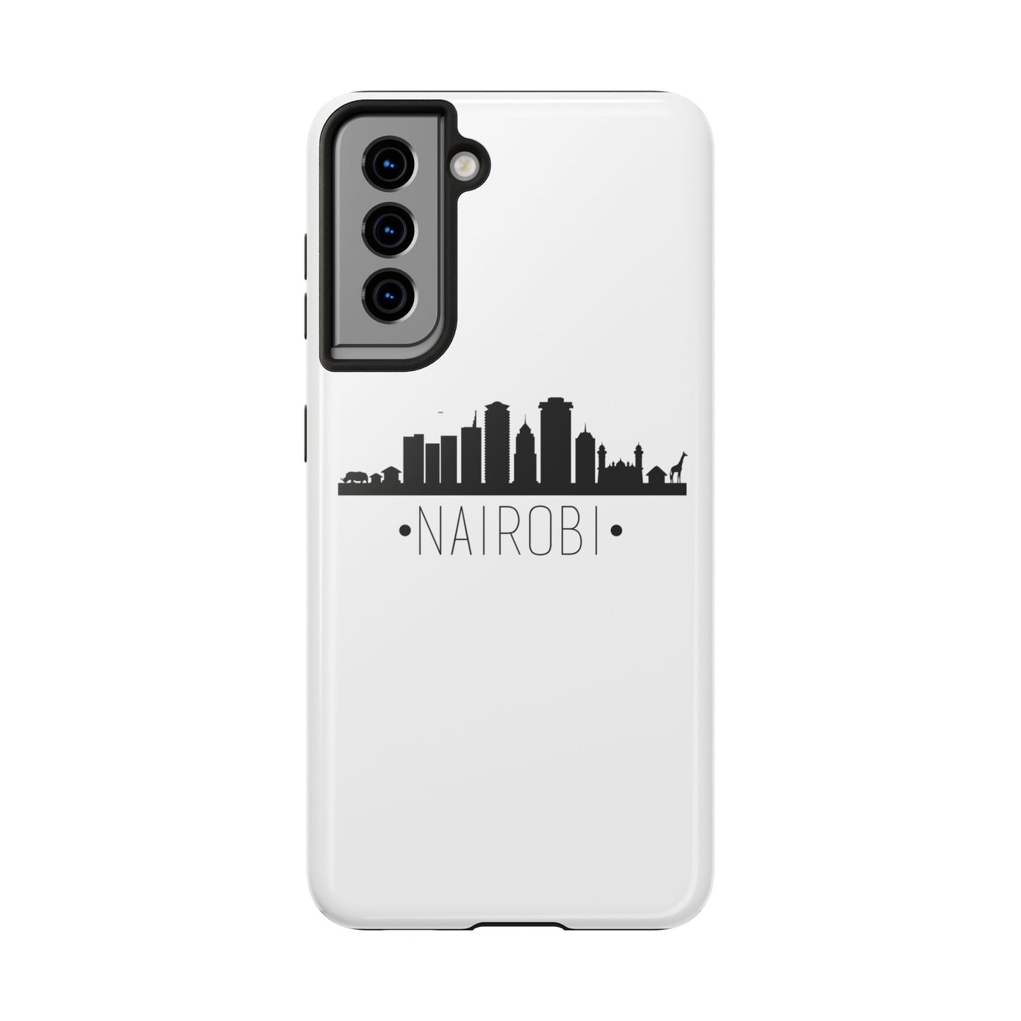 Nairobi Skyline Tough Phone Case — Minimal City Silhouette Protective Cover