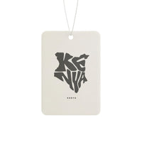 Kenya Map Car Air Freshener — Minimal Black Typography Scented Ornament