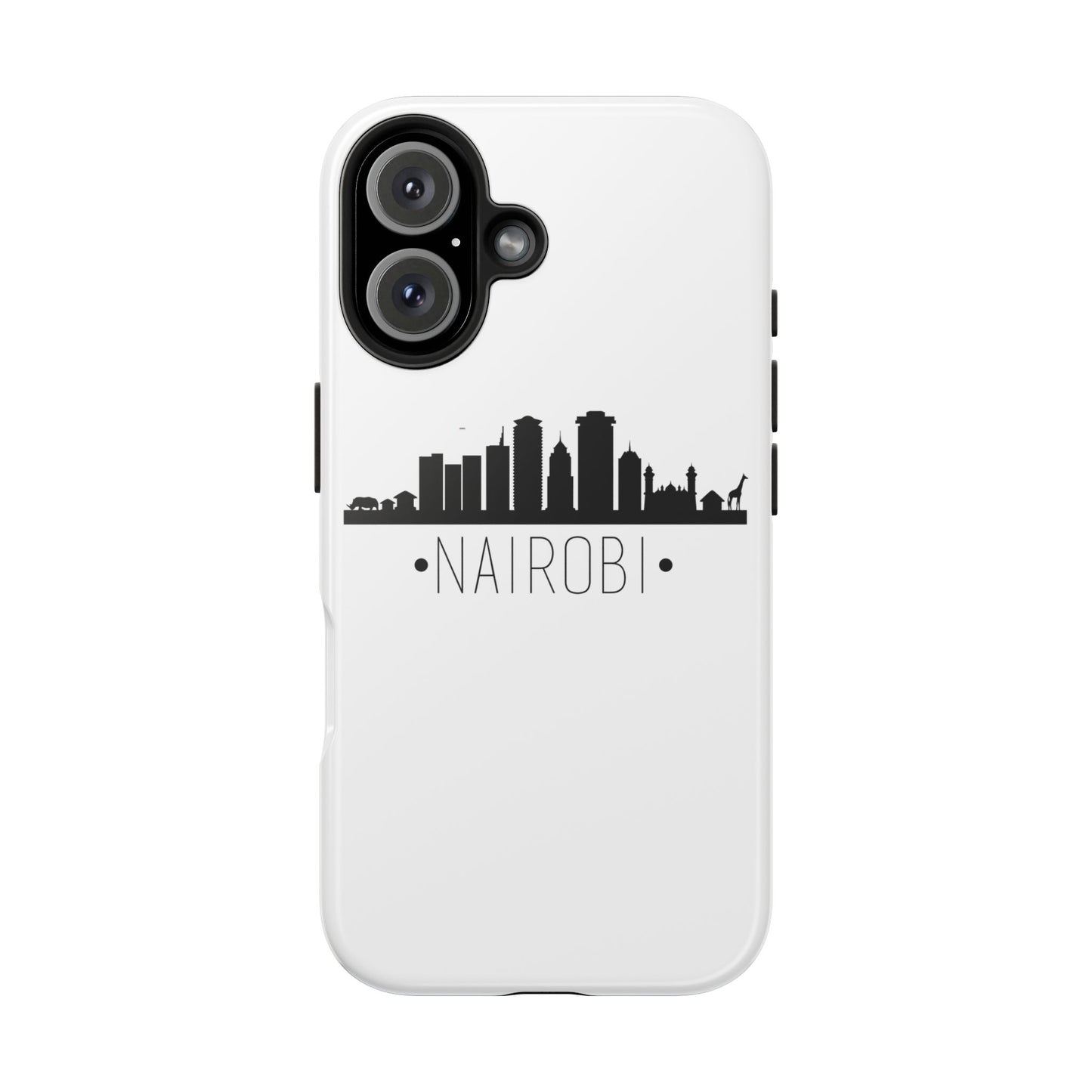 Nairobi Skyline Tough Phone Case — Minimal City Silhouette Protective Cover