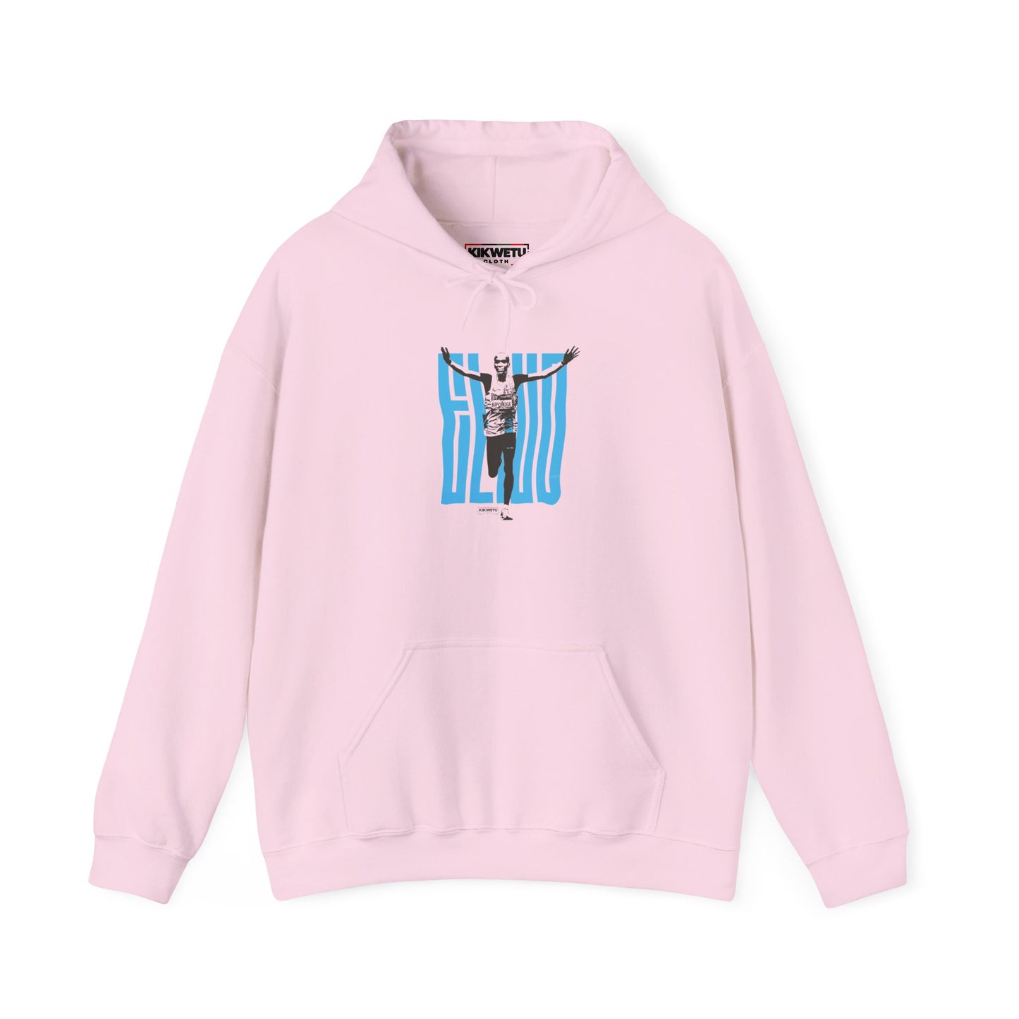 Hoodie — 'GEO' runner Graphic Hoodie with Striped Background