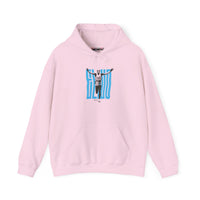 Hoodie — 'GEO' runner Graphic Hoodie with Striped Background