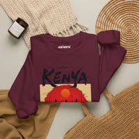 Kenya Safari Crewneck Sweatshirt — African Sunset Masai Design