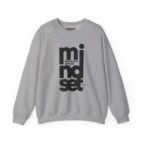 Mindset Crewneck Sweatshirt — "Mindset Determines Attitude" Minimal Typography
