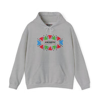 Kikuwetu Tribal Pattern Hoodie — Colorful Kenyan-Inspired Graphic Sweatshirt