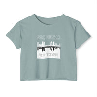Festival Crop Top — "Mchezo Wa Town" Skyline Graphic Women's Crop Tee
