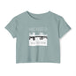 Festival Crop Top — "Mchezo Wa Town" Skyline Graphic Women's Crop Tee