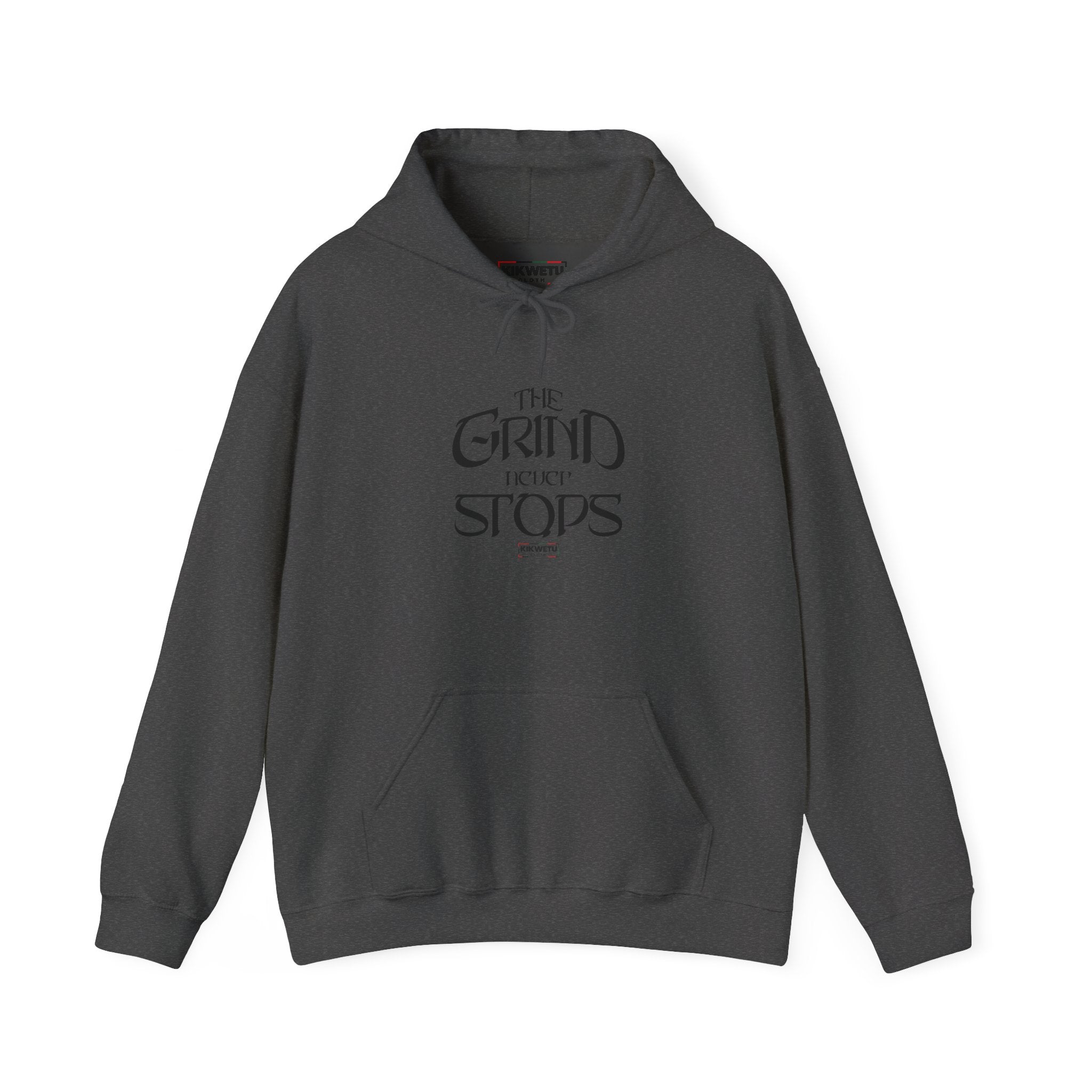The Grind Never Stops Hoodie – Motivational Minimalist Pullover