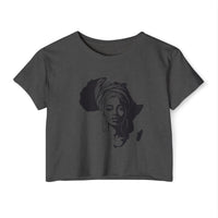 Africa Silhouette Crop Top — Afrocentric Headwrap Festival Shirt
