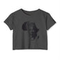 Africa Silhouette Crop Top — Afrocentric Headwrap Festival Shirt