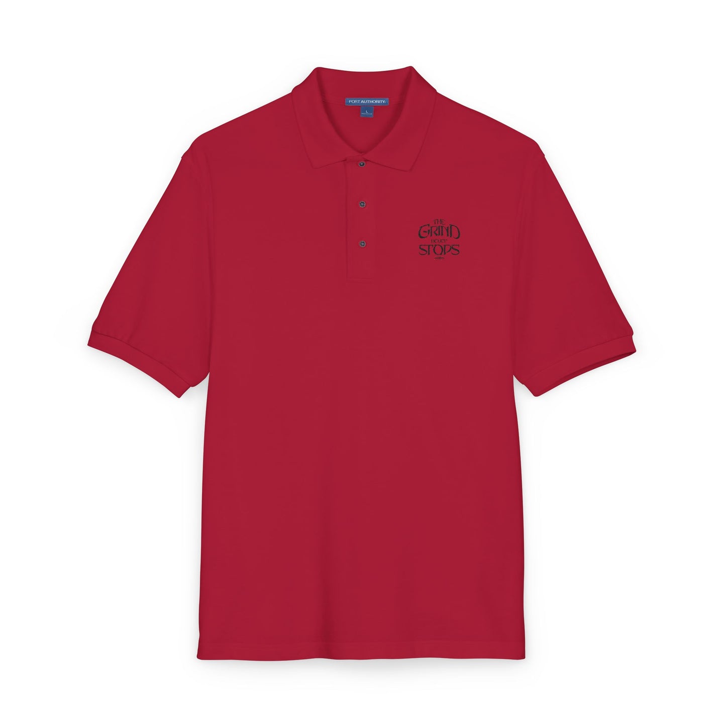 Embroidered 'Caution: Siren' Polo Shirt