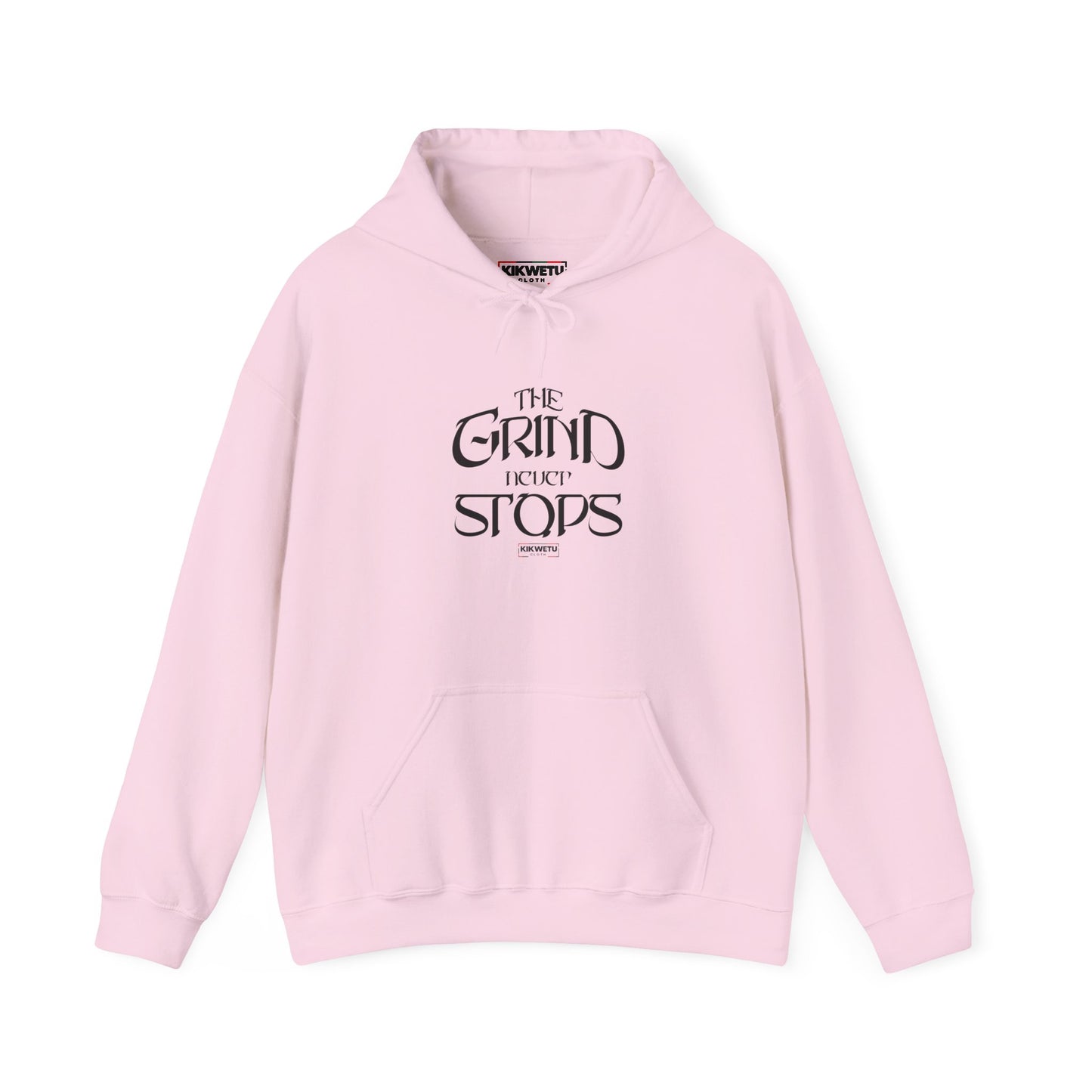 The Grind Never Stops Hoodie – Motivational Minimalist Pullover
