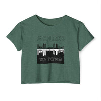 Mchezo Wa Town Crop Top — Black Skyline Festival Tee