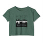 Mchezo Wa Town Crop Top — Black Skyline Festival Tee