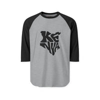 Kenya Map Raglan Shirt -- Bold Typographic Kenya Baseball Tee