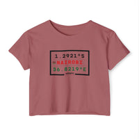 Nairobi Coordinates Crop Top — Women’s Festival Tee